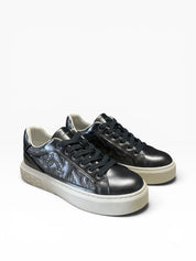 Sneakers Donna “PINKO ” SS0103P101 YOKO 21 LAMINATED NAPPA+NYLON MONOGRAM  GRIGIO