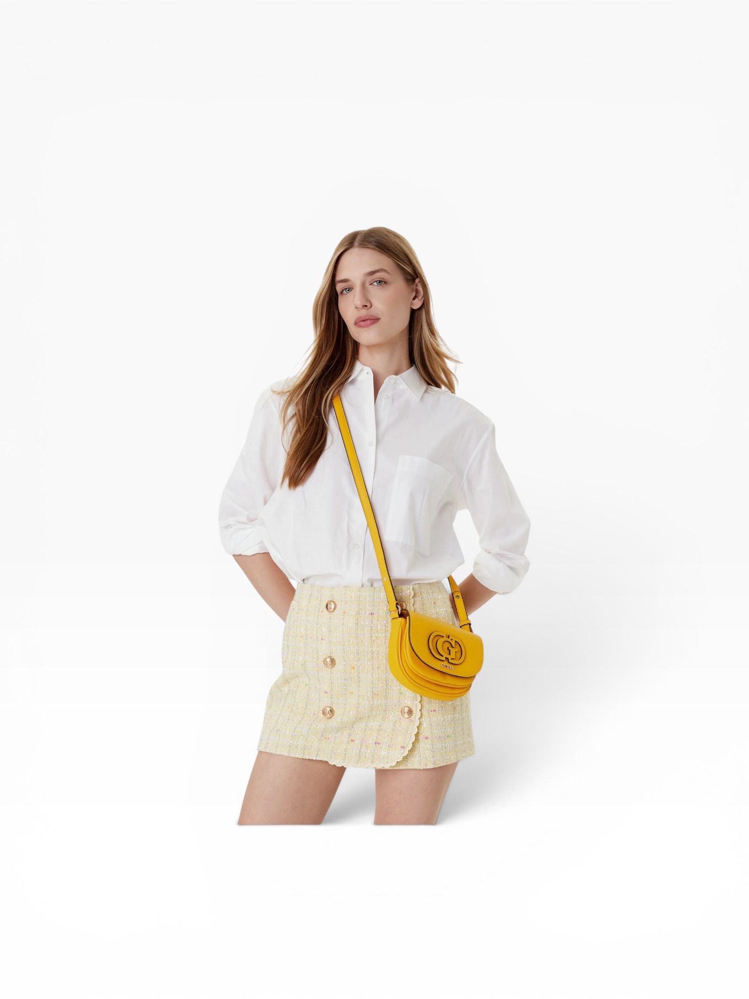 BORSA Donna “GUESS” BG953678 Calabra Mini Marigold Senape