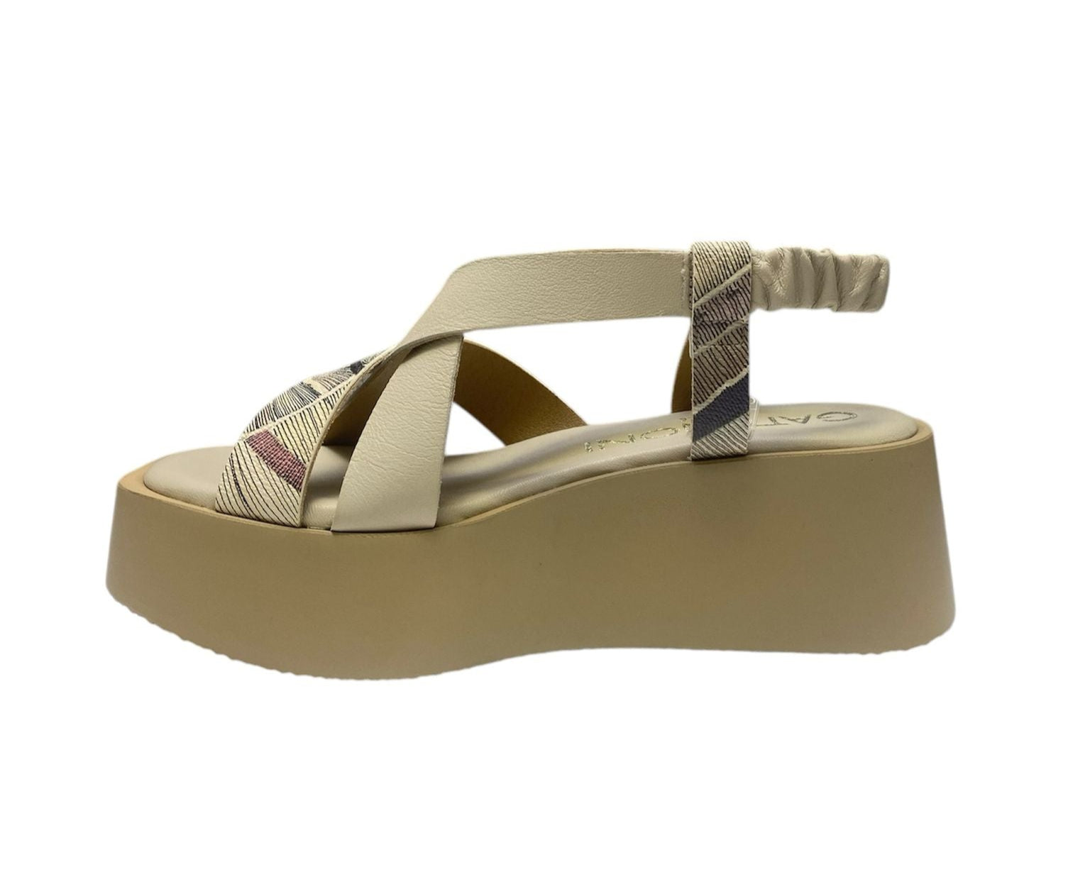 SANDALI ZEPPA DONNA “GATTINONI CIRCUS ” FLORIN16 515 PRIMAVERA ESTATE 2025 VERA PELLE BEIGE