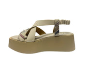 SANDALI ZEPPA DONNA “GATTINONI CIRCUS ” FLORIN16 515 PRIMAVERA ESTATE 2025 VERA PELLE BEIGE