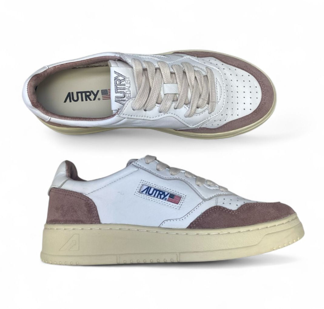 SNEAKERS DONNA “AUTRY” MEDALIST AULW GS28 PELLE BIANCO/NUDE