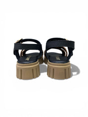 Sandali Donna "JANET & JANET" J-133 JEANNE Vera Pelle Nero