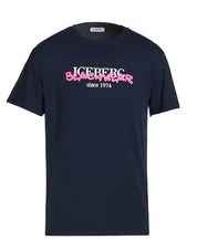 T-SHIRT UOMO  “ICEBERG” NEON NAVY/BLU  ICE3MTS01