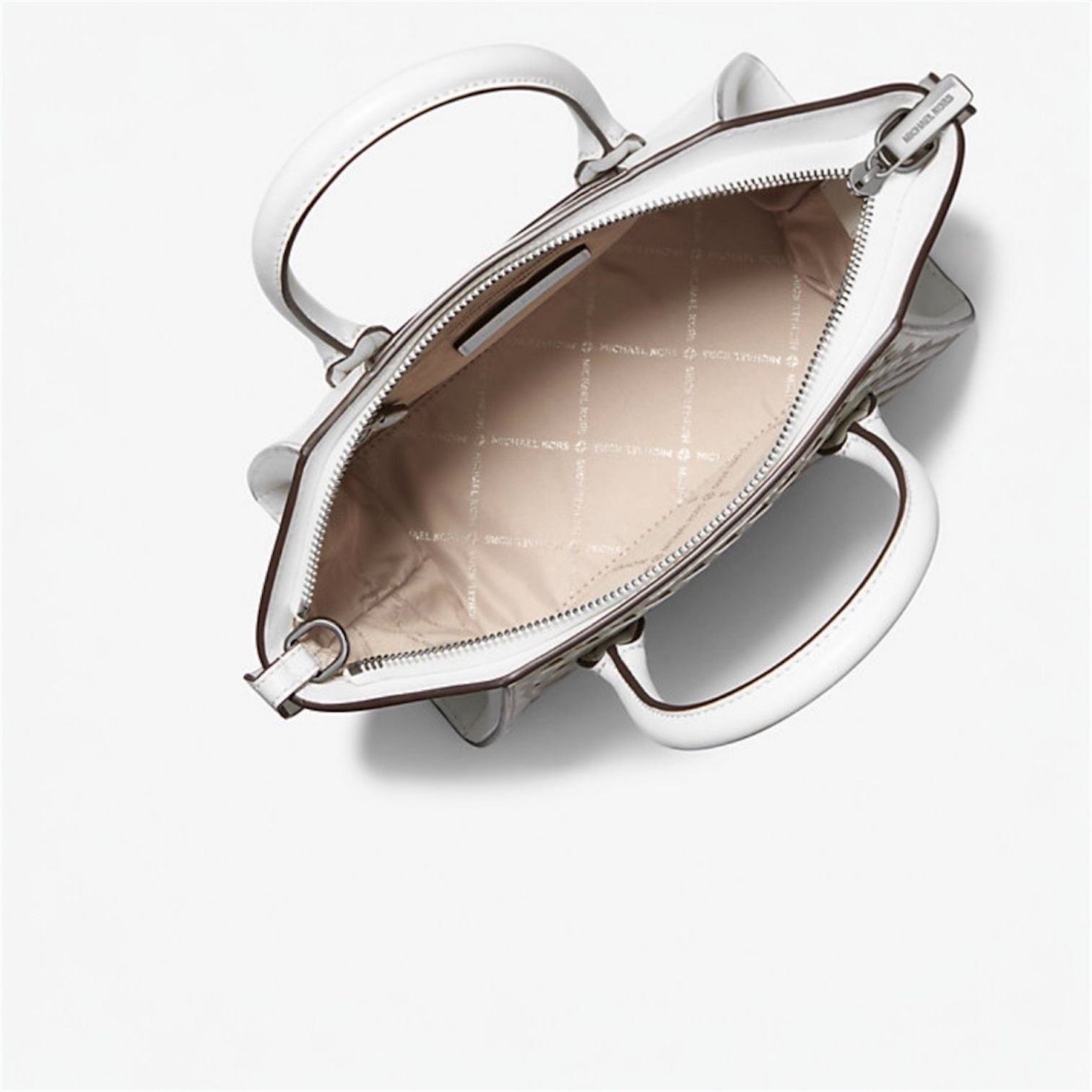 Borsa Donna “MICHAEL KORS” AVRIL 35T5S4VS1Y SMALL  TZ SATCHEL Pelle Bianco