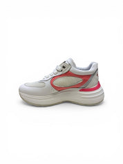 Sneakers Donna "JANET & JANET" J-061   Vera Pelle Bianco Rosa