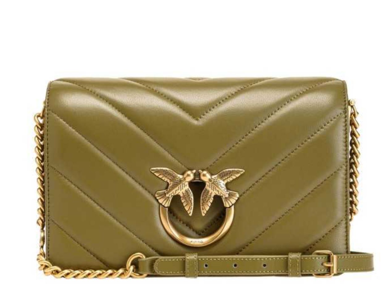 BORSA DONNA “PINKO ” LOVE CLICK CLASSIC SHEEP V68Q NAPPA VERDE SCURO