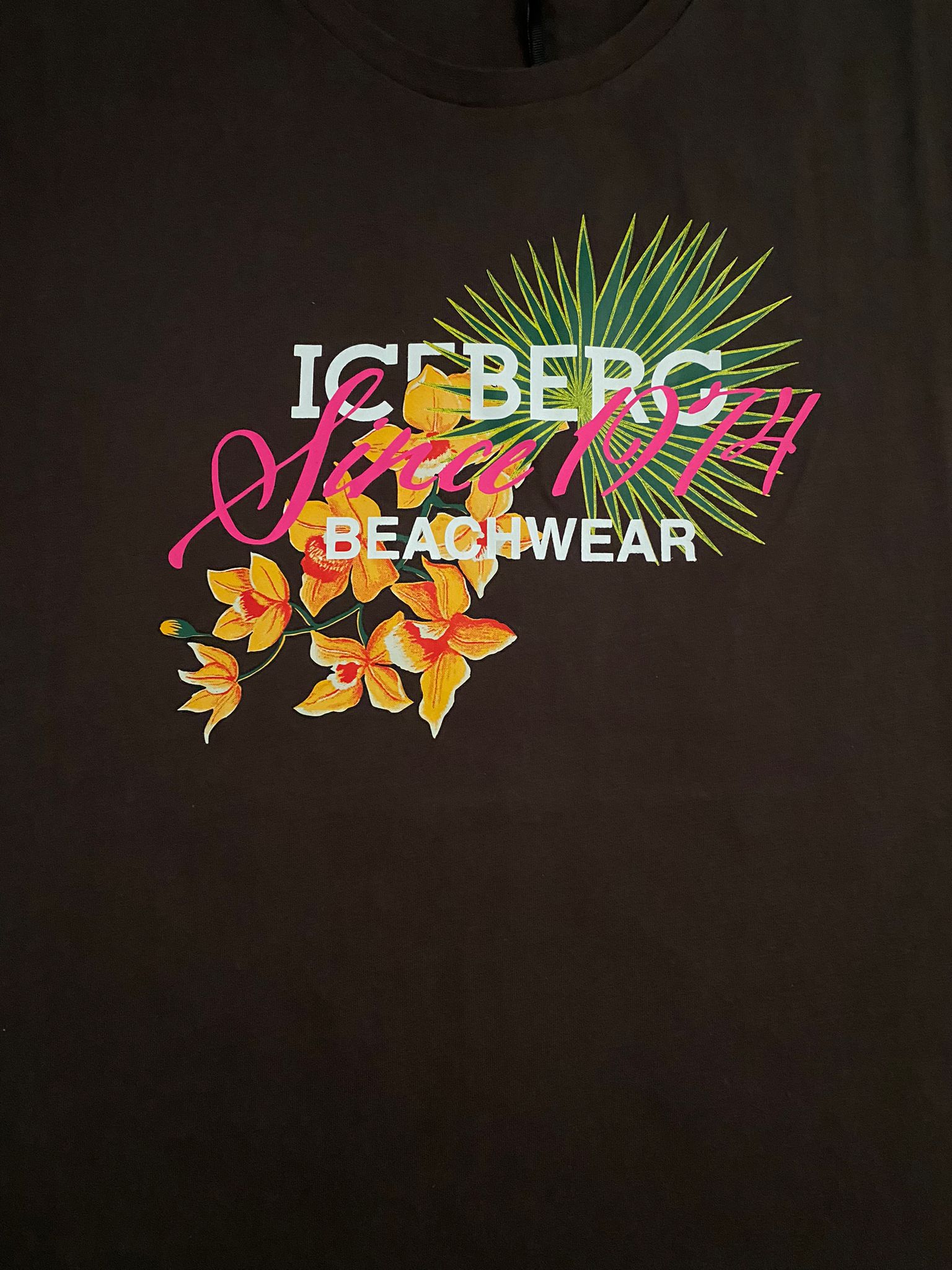 T-SHIRT UOMO “ICEBERG” FLOWER BROWN/MARRONE ICE3MTS02