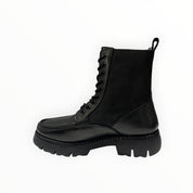 Stivaletti Anfibio Donna "CAFè NOIR" C1 FM6013 Pelle Nero