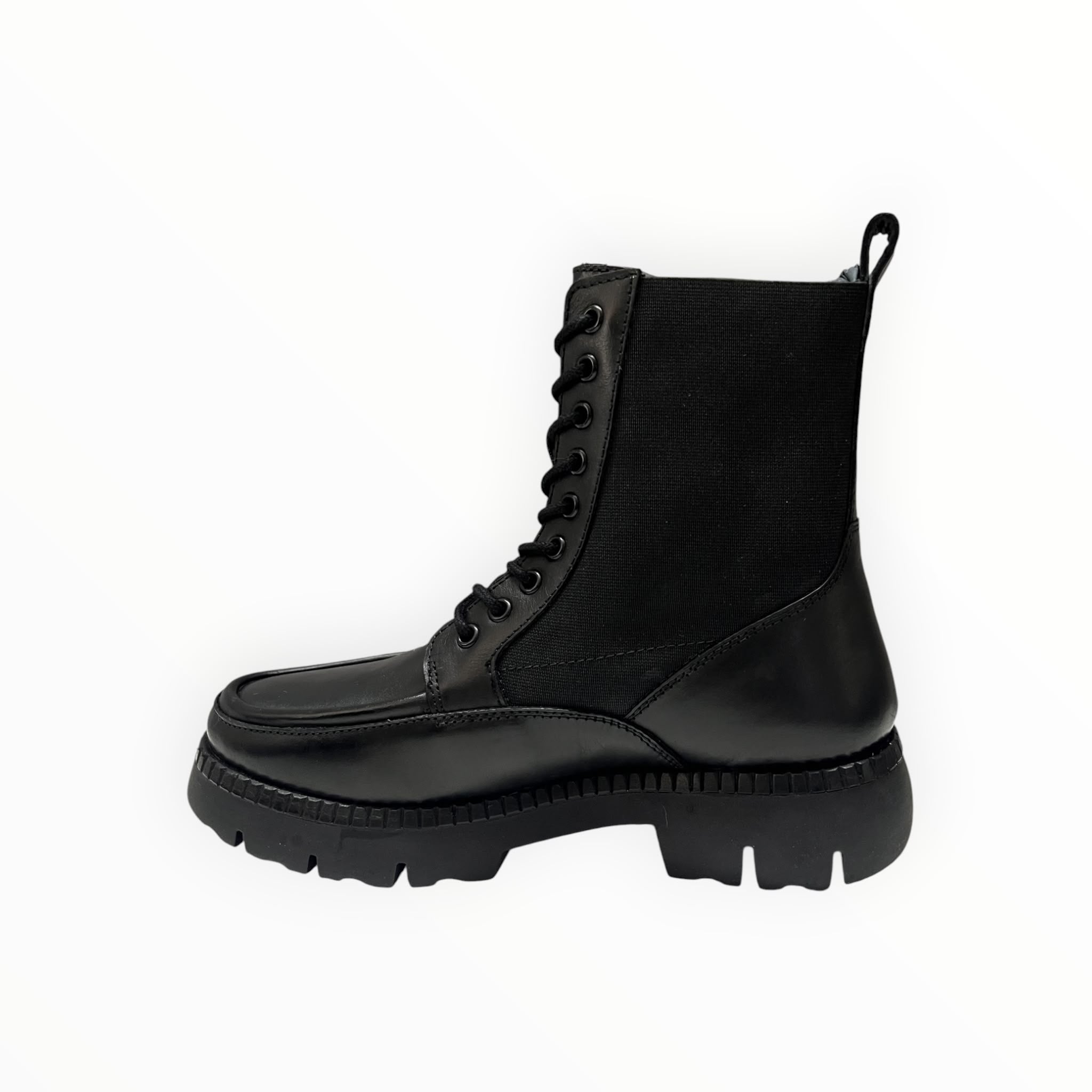 Stivaletti Anfibio Donna "CAFè NOIR" C1 FM6013 Pelle Nero
