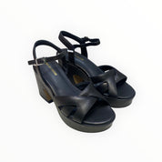 Sandali Tacco Zeppa Donna “BRUNO PREMI” BH2905X Nappa Nero