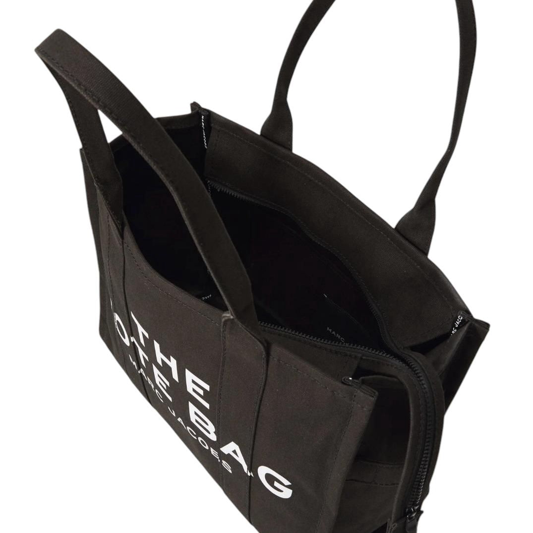 BORSA DONNA “MARC JACOBS” THE LARGE CANVAS TOTE BAG PRIMAVERA ESTATE 2025 NERO