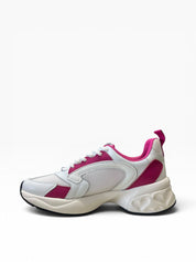 Sneakers Donna “LOVE MOSCHINO” JA15456G0OIQA10B CRYSTAL 60 BIANCO FUXIA