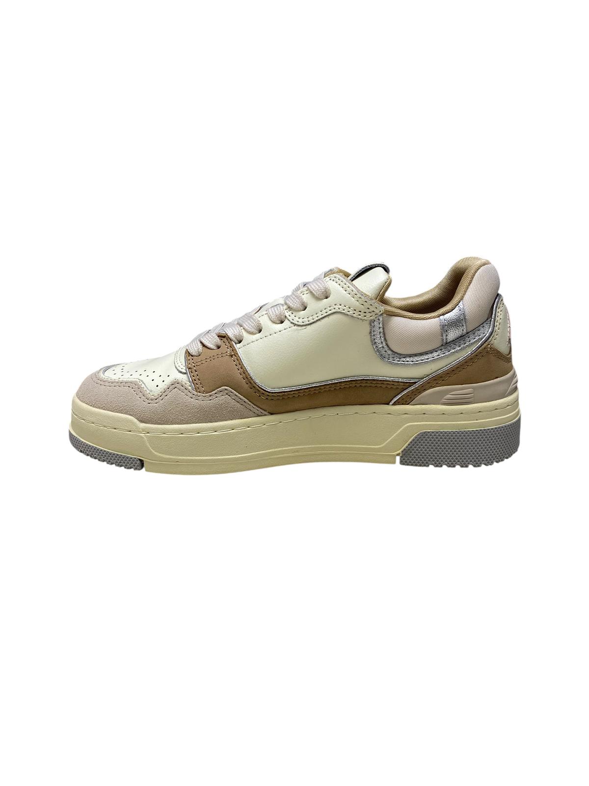 SNEAKERS DONNA “AUTRY” CLC ROLW UN05 PELLE BEIGE/TAUPE