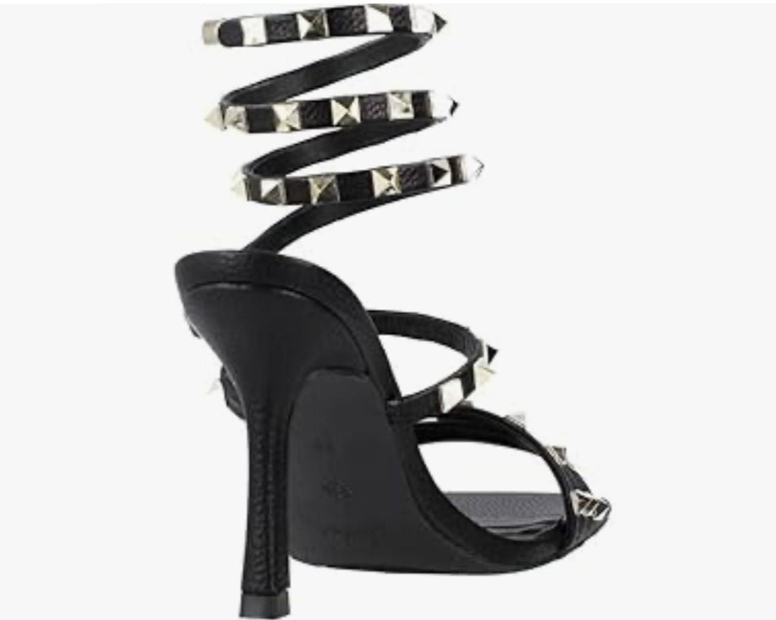 SANDALI BORCHIATI  DONNA “MENBUR” 23791 NERO PRIMAVERA/ESTATE 2025