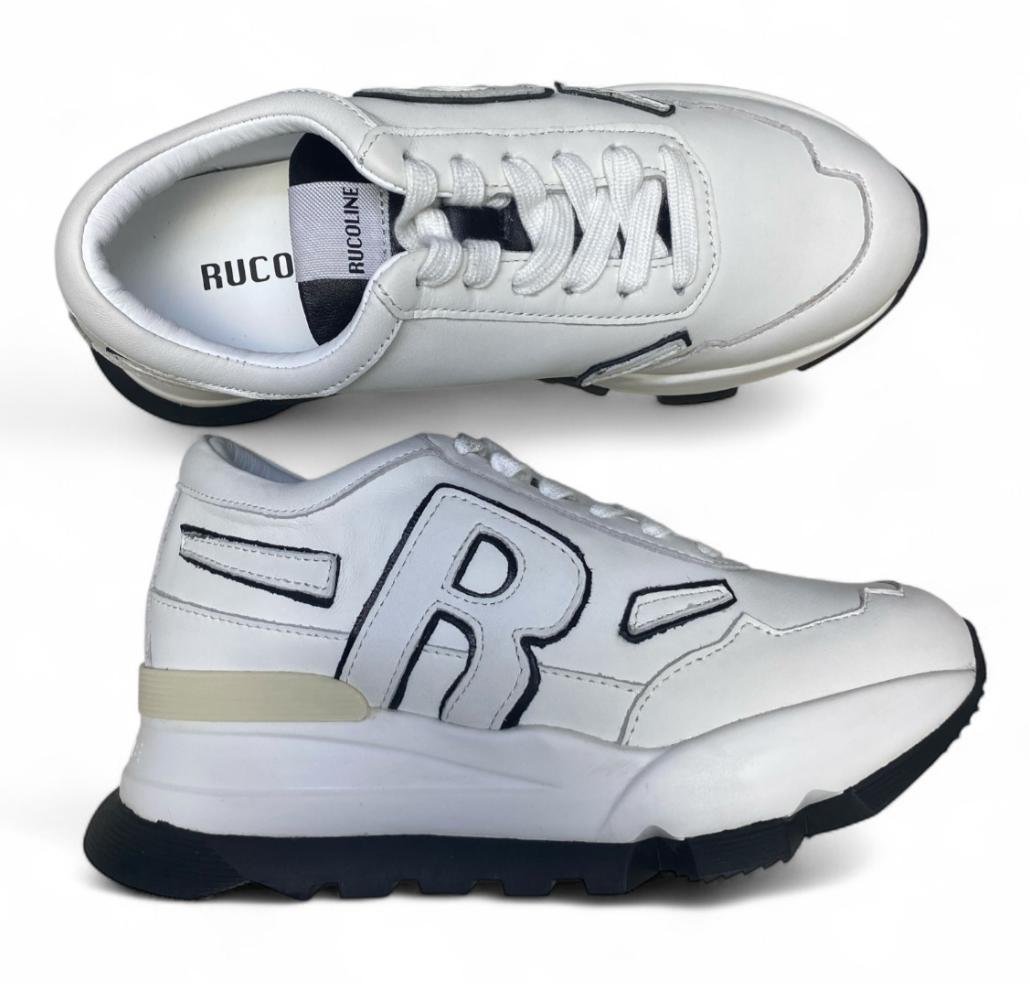 Sneakers Donna "RUCOLINE"AKI 304 Pamploma Bianco Nero