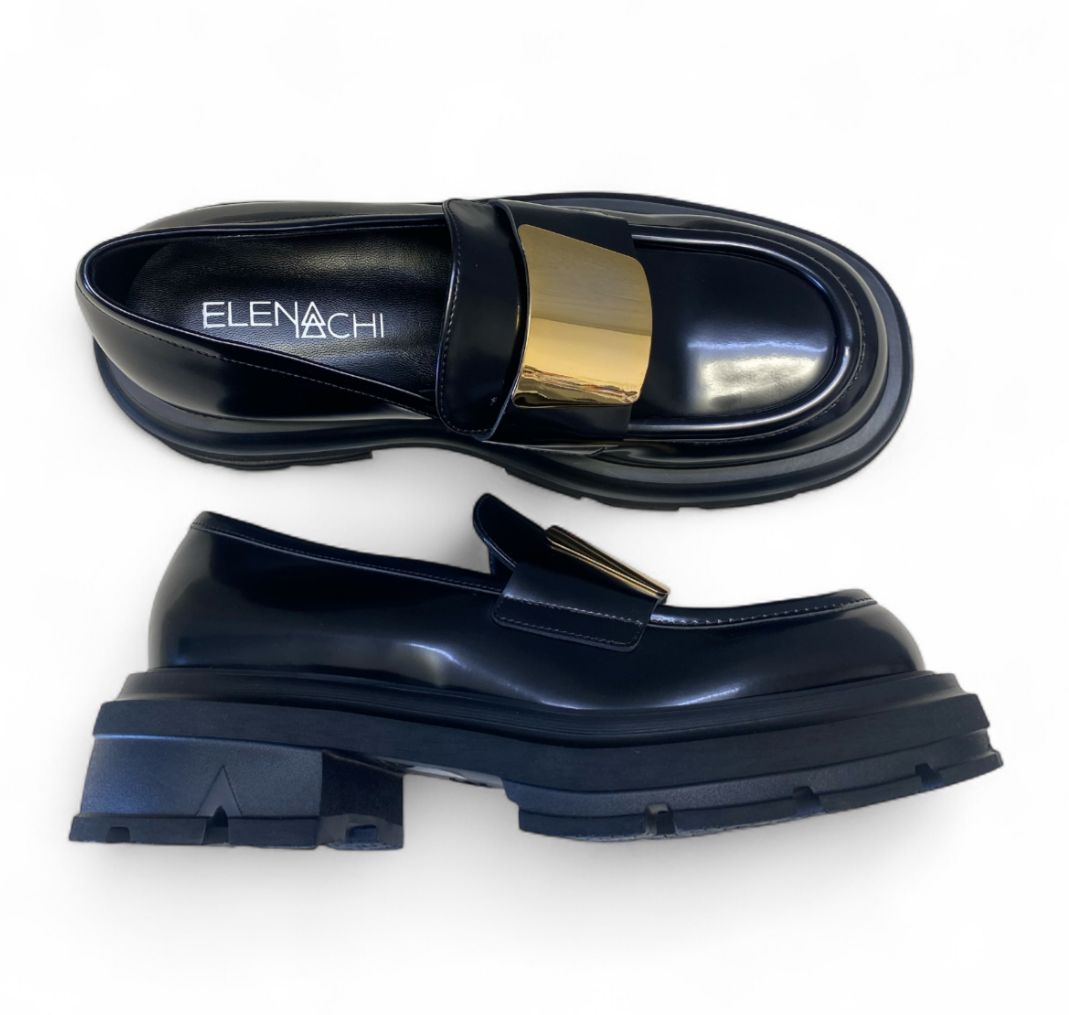 Mocassini  Donna “Elena Iachi” E4121-T Pelle  Nero