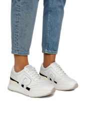 Sneakers Donna "RUCOLINE"  R-EVOLVE 4437 Soft Snake Bianco-Argento