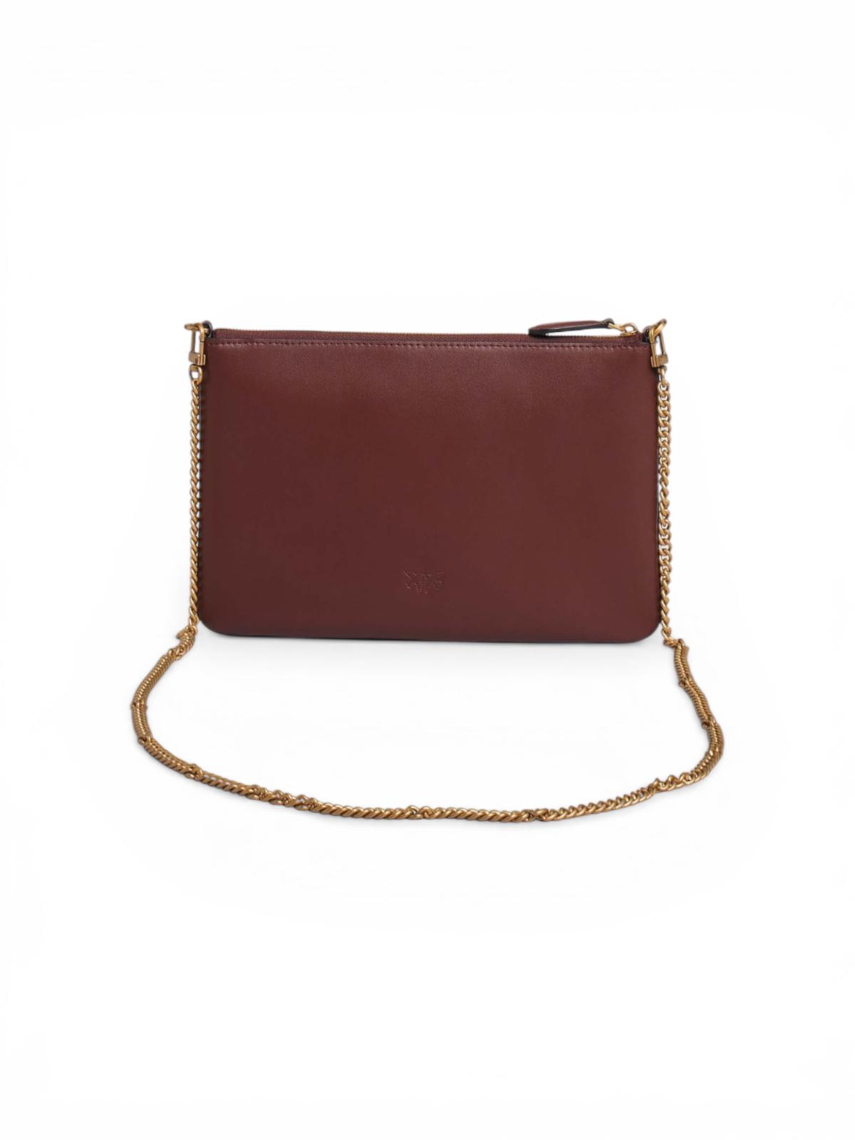 BORSA DONNA “PINKO ” FLAT CLASSIC R49Q VITELLO BURGUNDY