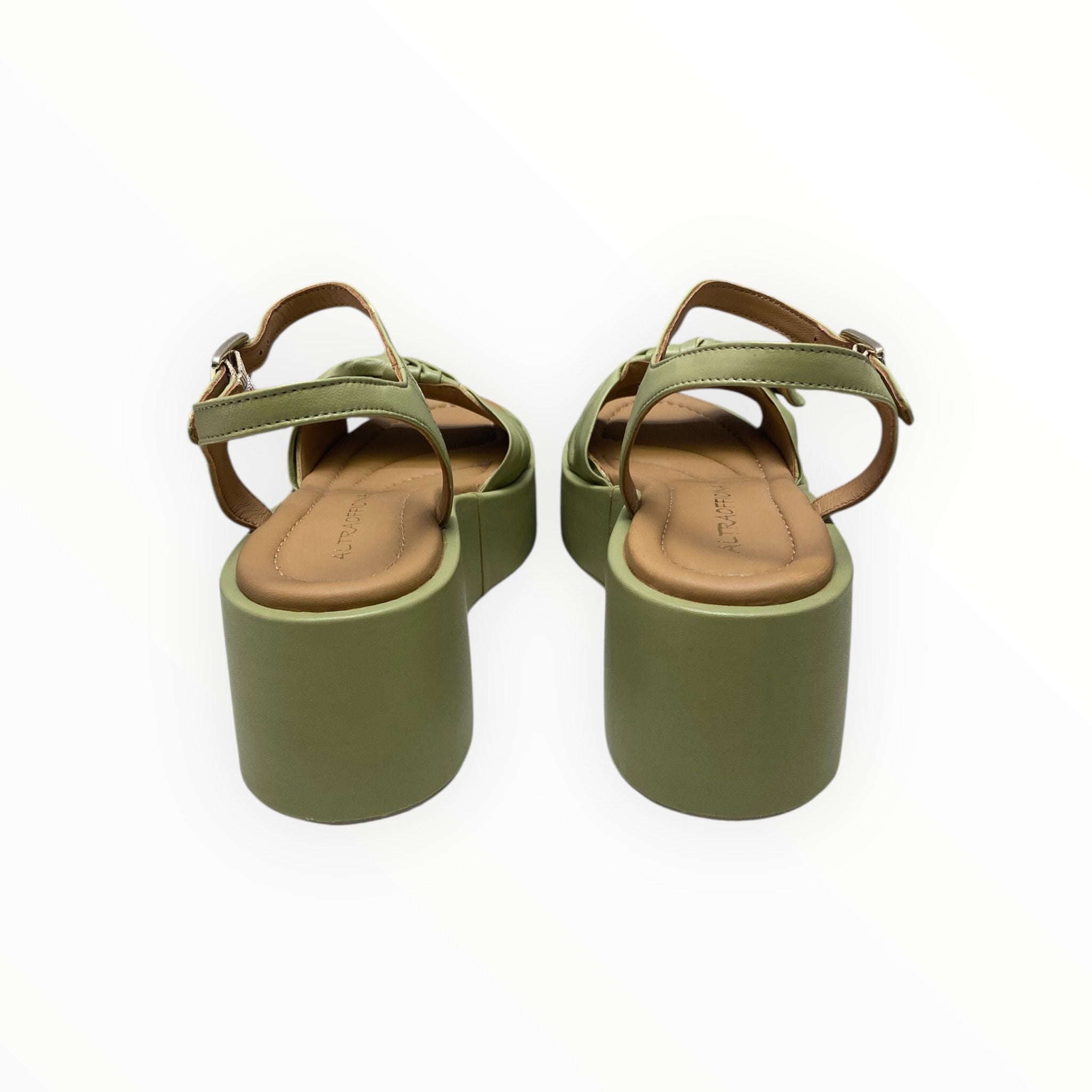 Sandali Zeppa DONNA “ALTRA OFFICINA” AO1403X Nappa Kaki/Verde