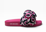 Sandali Ciabatte Donna "LOVE MOSCHINO"JA28312G0IIW210B  Sabotd Pool 25 Foulard Fuxia/Nero