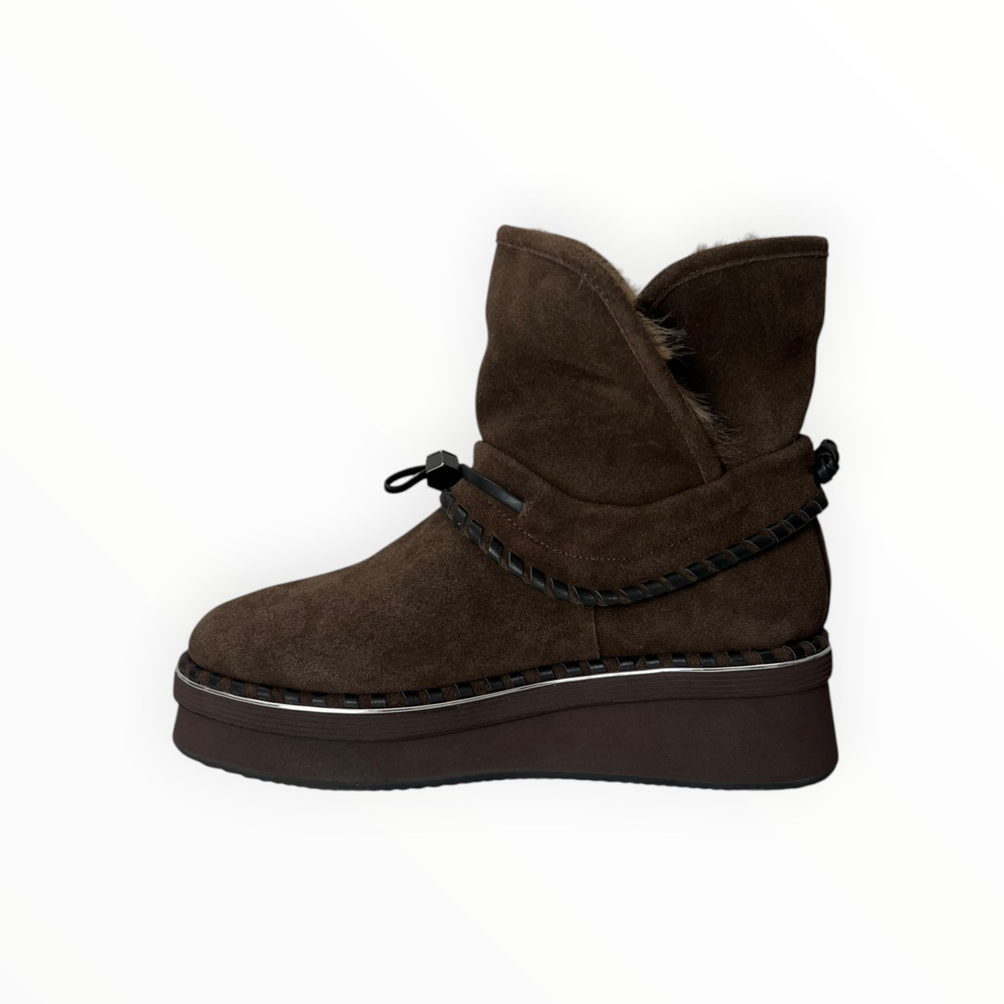 Stivaletti Donna “ELVIO ZAN" EC0304X Pelle Testa di Moro
