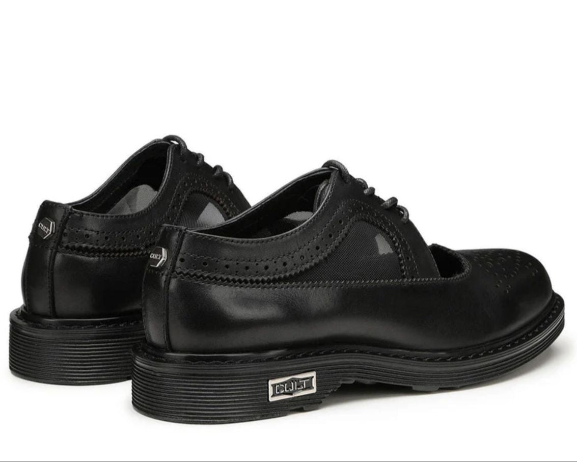 STRINGATA FRANCESINA  DONNA SEMIAPERTA  “CULT” CLW420400 VERA PELLE NERO