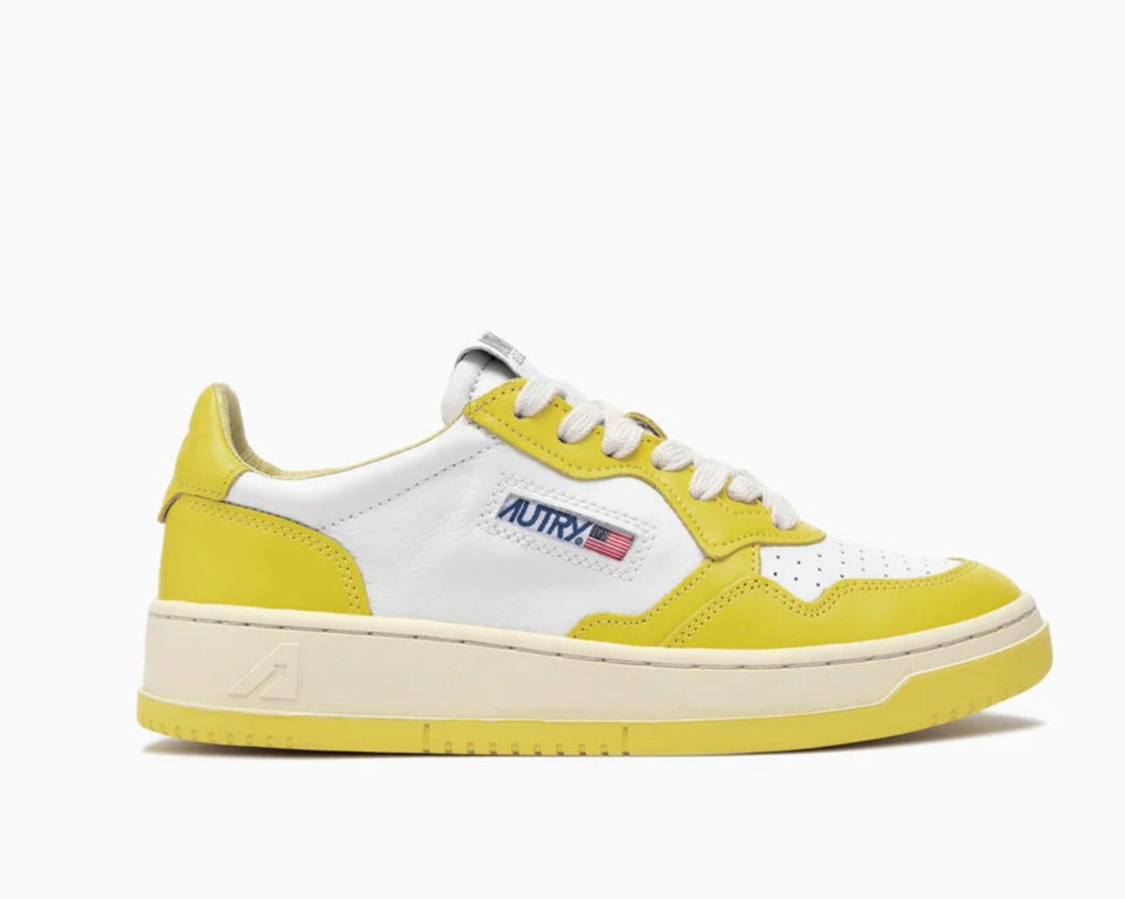 SNEAKERS DONNA “AUTRY” MEDALIST AULW WB23 PELLE BIANCO/GIALLO