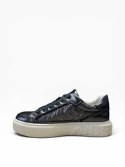 Sneakers Donna “PINKO ” SS0103P101 YOKO 21 LAMINATED NAPPA+NYLON MONOGRAM  GRIGIO