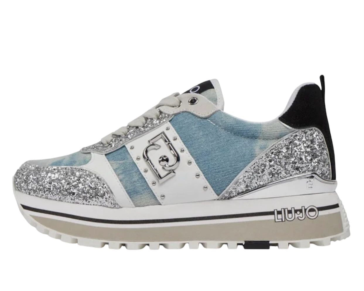 SNEAKERS DONNA “LIU JO” MAXI WONDER 71 DEMIN GLITTER