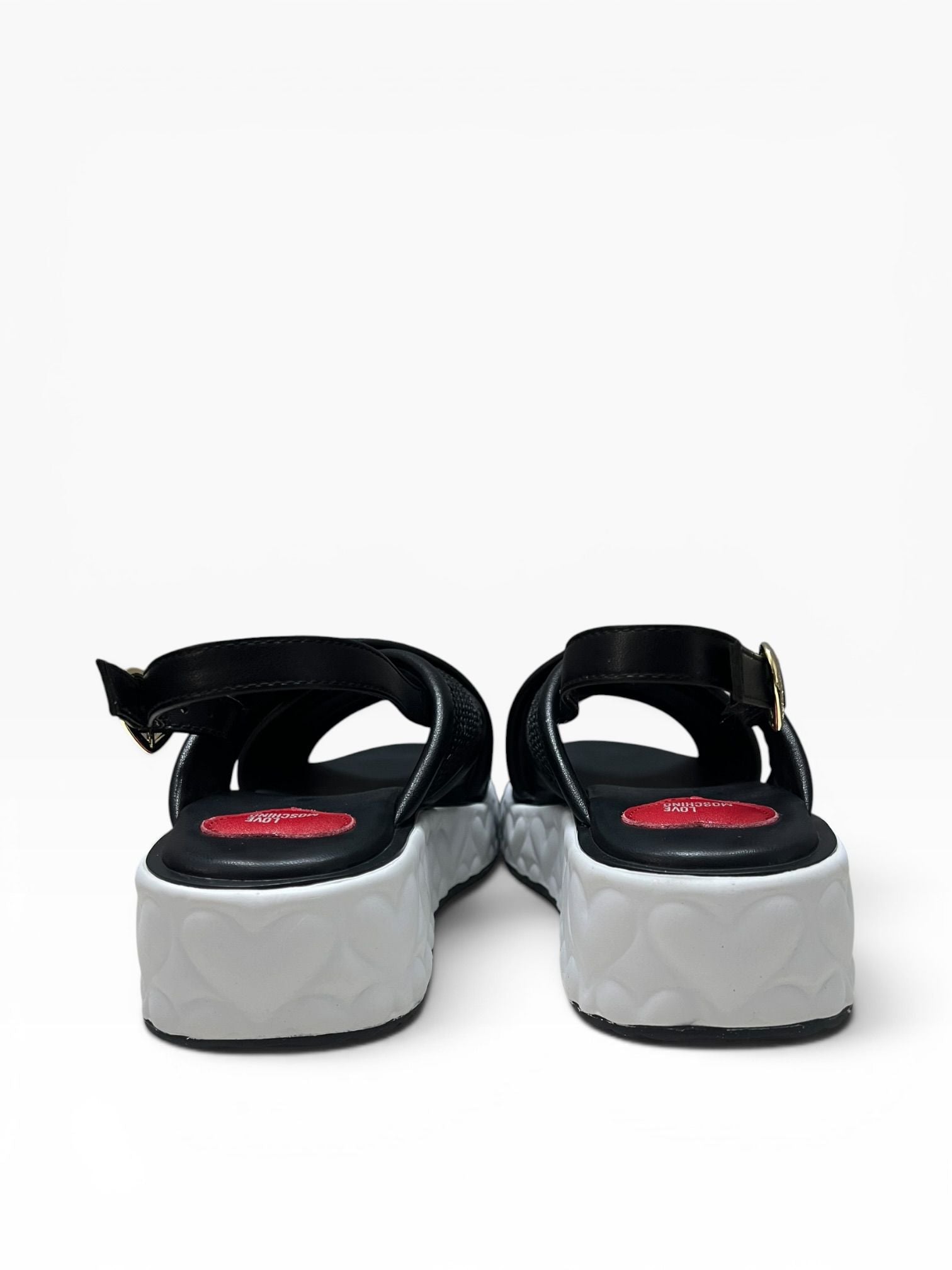 Sandali Donna "LOVE MOSCHINO" JA16345I0IJK5000 HEART55 Pailettes+Pelle Nero