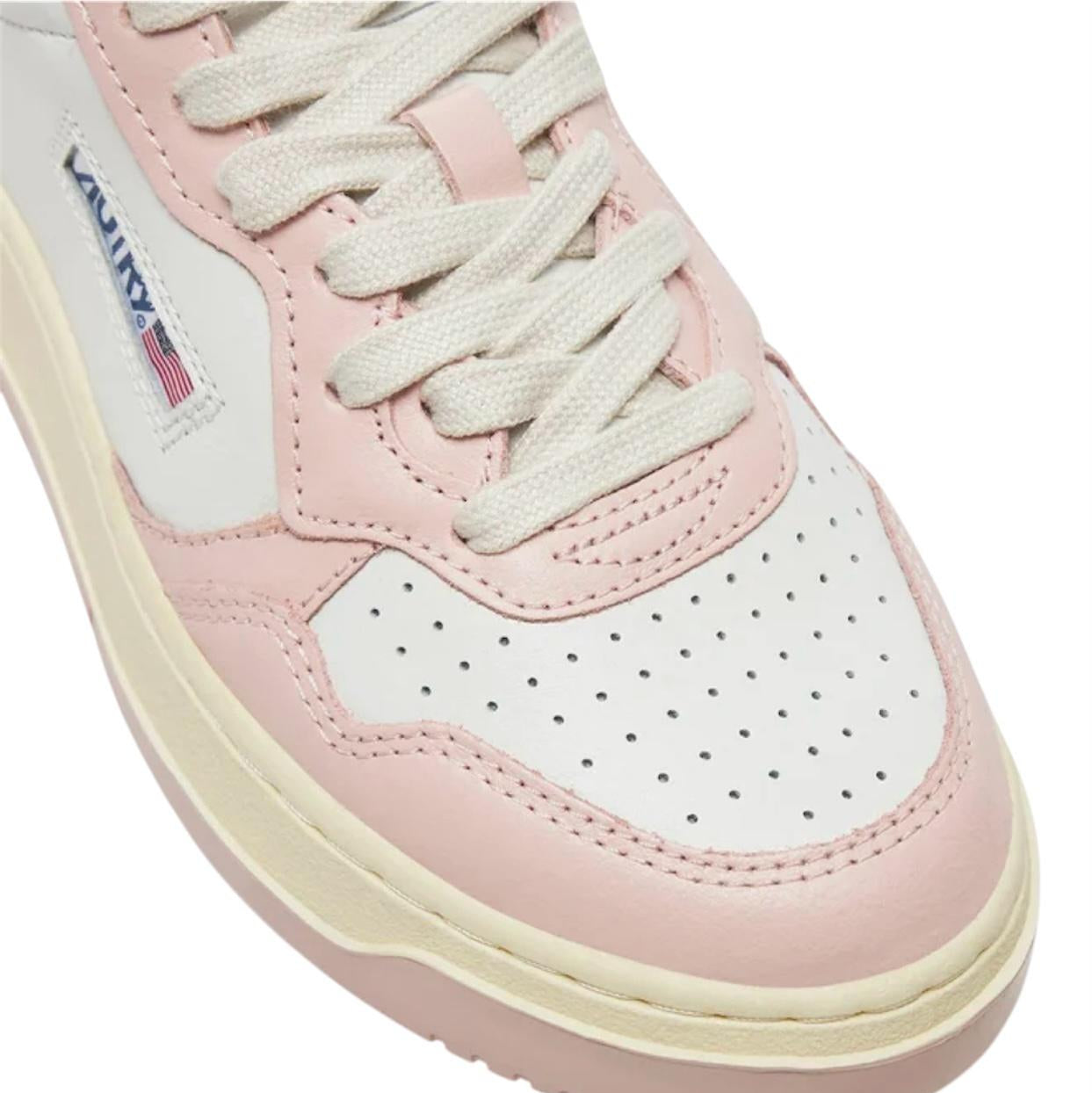 SNEAKERS DONNA “AUTRY” MEDALIST AULW WB09 PELLE BIANCO/ROSA