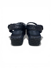 Sandali Zeppa Donna “ANTOLINA” AN13020.001 Rafia Nero