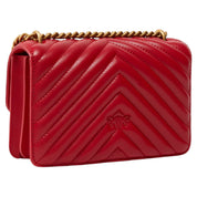 BORSA DONNA “PINKO ” LOVE ONE MINI SHEEP NAPPA CHEVRON ROSSO