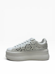 SNEAKERS DONNA “CULT” CLW442500 PEARL LOW PELLE BIANCO