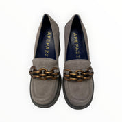 MOCASSINO DONNA “APEPAZZA ” AGNESE F4AMBERO2/SUE CAMOSCIO TAUPE