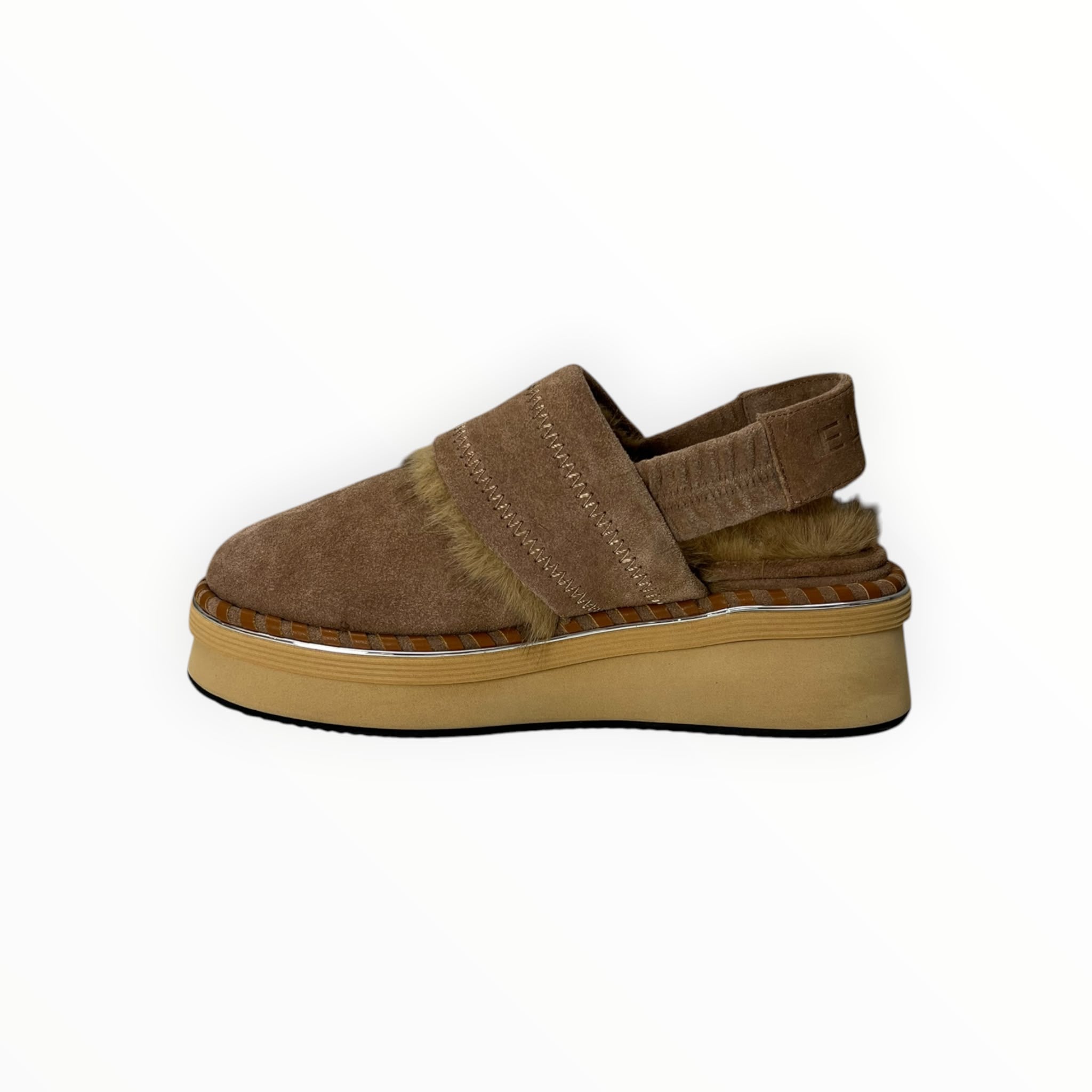 Mocassini Sabot  Donna “ELVIO ZAN" EC0302X Pelle Nocciola