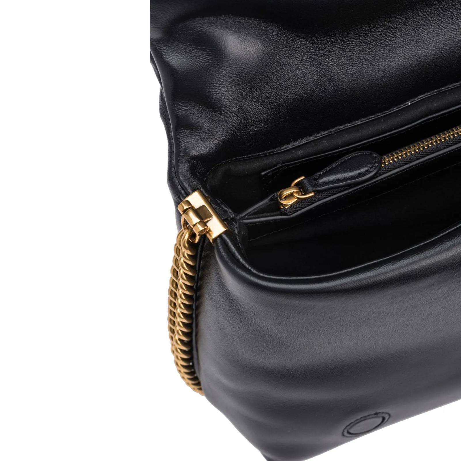 BORSA DONNA “PINKO ” LOVE CLICK PUFF CLASSIC SHEEP  NAPPA TRAPUNTATA NERO