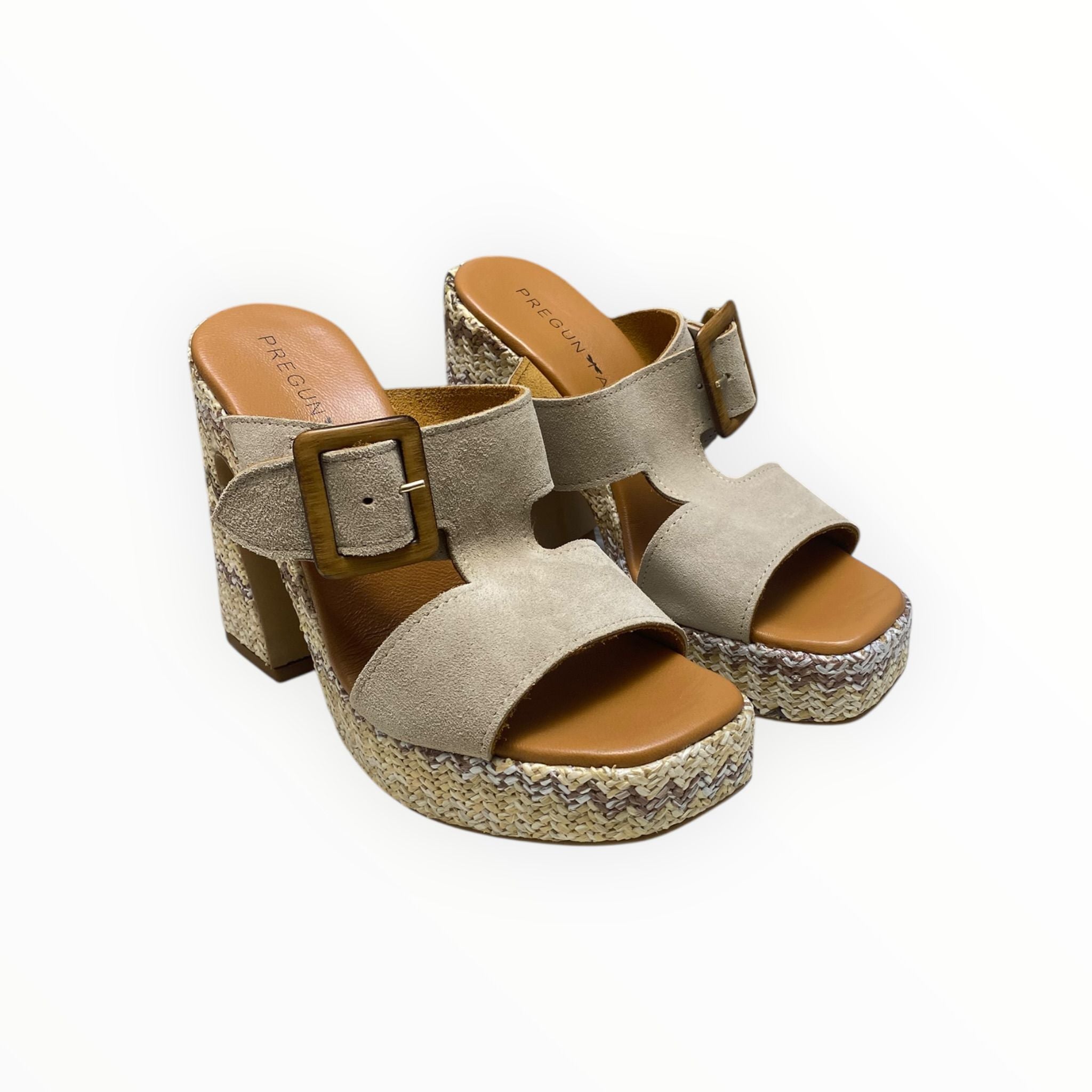 Sandali Tacco Zeppa Donna “PREGUNTA”2519011 004 Visone/Tortora