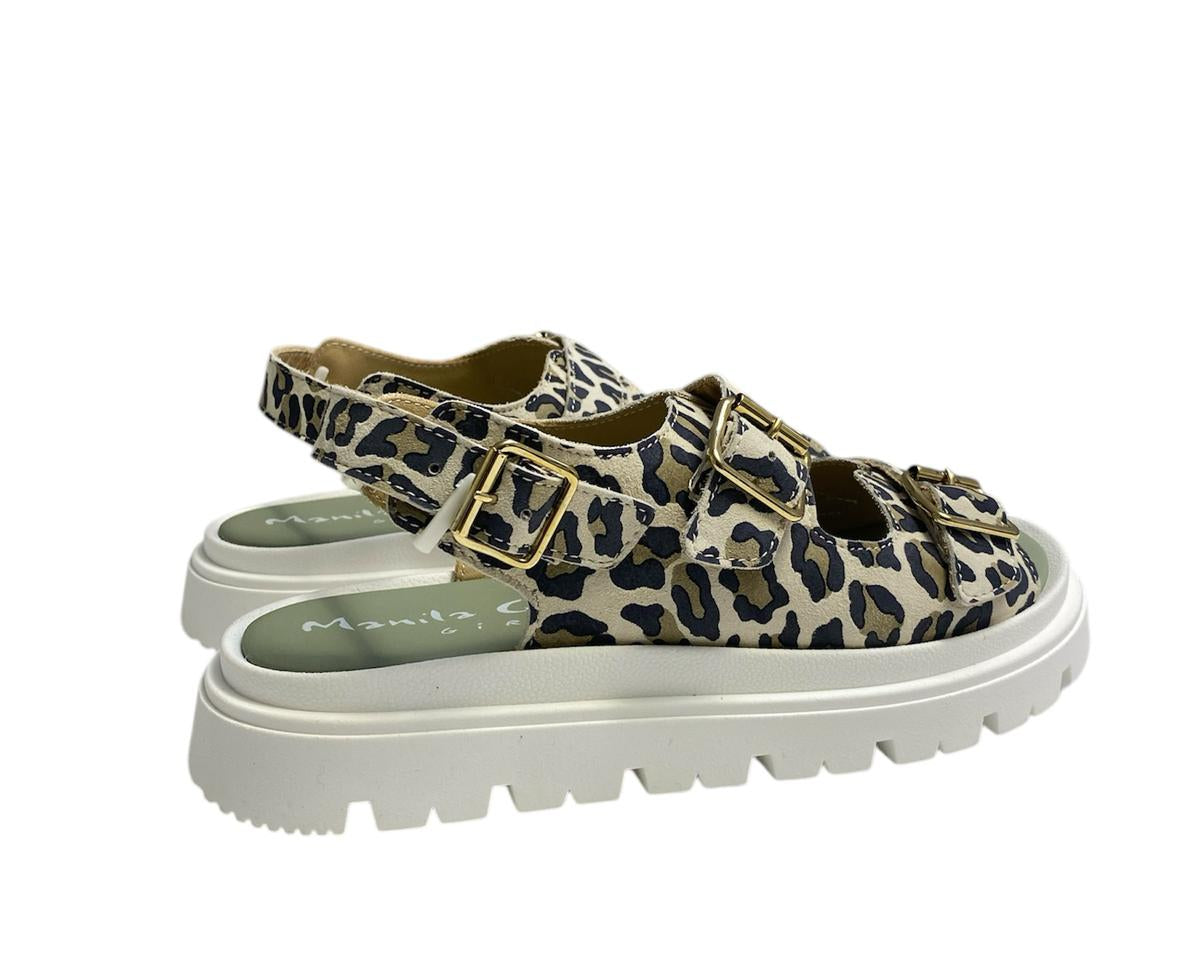 CIABATTE CON CINTURINO  DONNA “MANILA GRACE”  VERA PELLE CAMOUFLAGE  PRIMAVERA/ESTATE 2025 R4A2