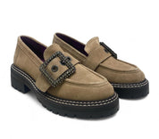 Mocassini Donna “Apepazza” F3COMBAT52/SUE Carola Pelle Beige