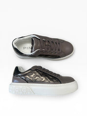 Sneakers Donna “PINKO ” SS0103P100 YOKO 21 NAPPA+ NYLON MONOGRAM MARRONE