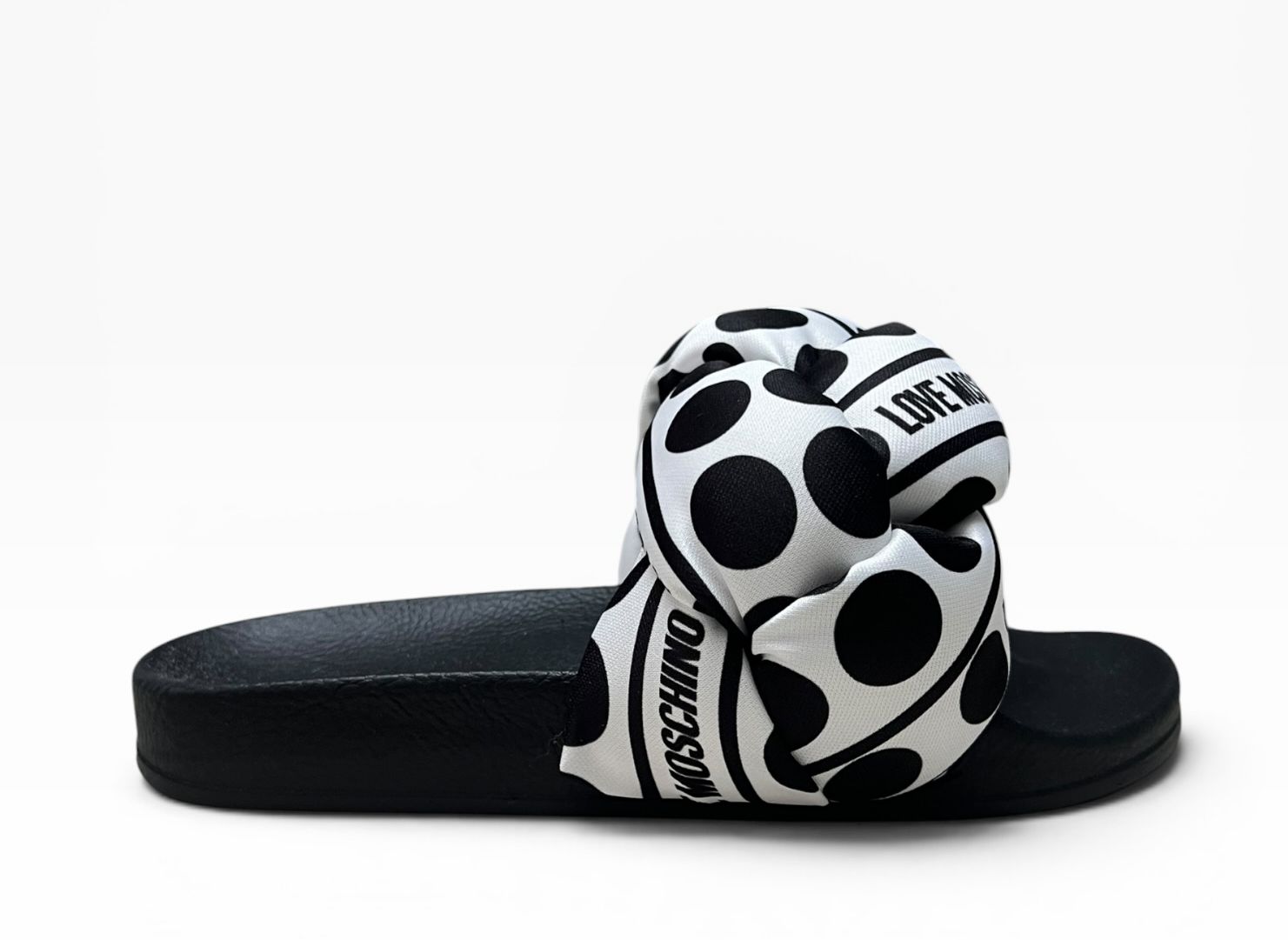 Sandali Ciabatte Donna "LOVE MOSCHINO" JA28272GOIIW010A Sabotd Pool 25 Foulard Bianco/Nero