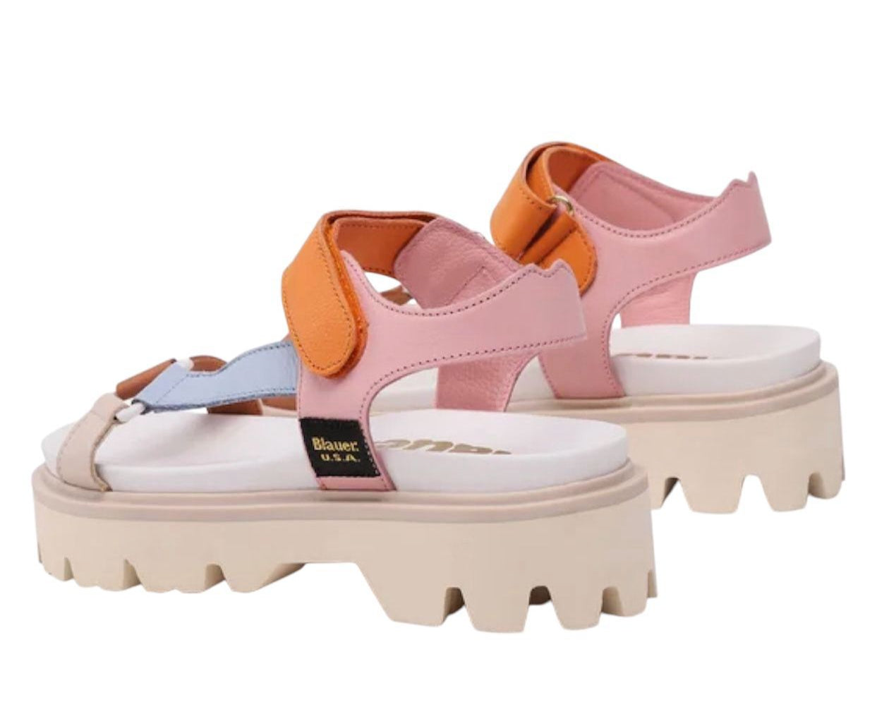 SANDALI DONNA “BLAUER ” ELSIE07 PRIMAVERA ESTATE 2025 PELLE MULTICOLOR