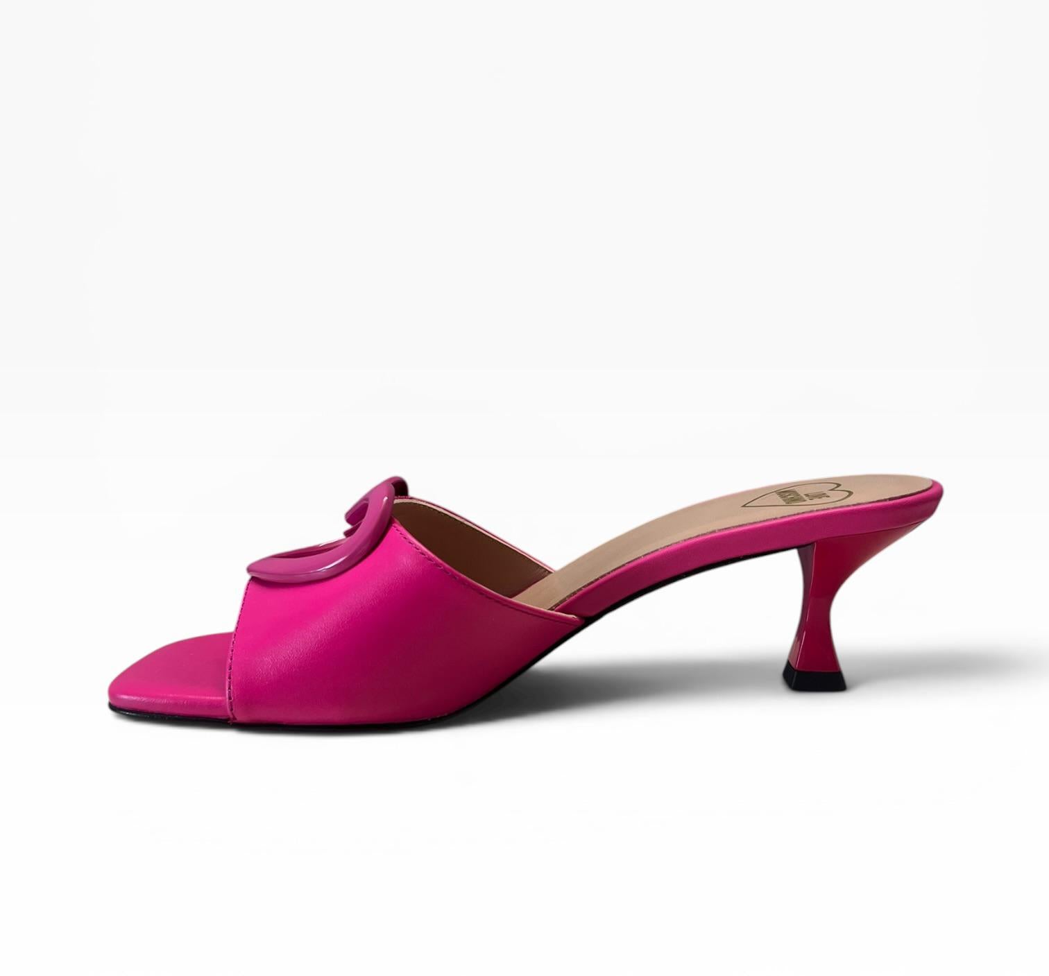 Sandali Donna “LOVE MOSCHINO” JA28375G0IIAX604 SABOTD PELLE FUXIA
