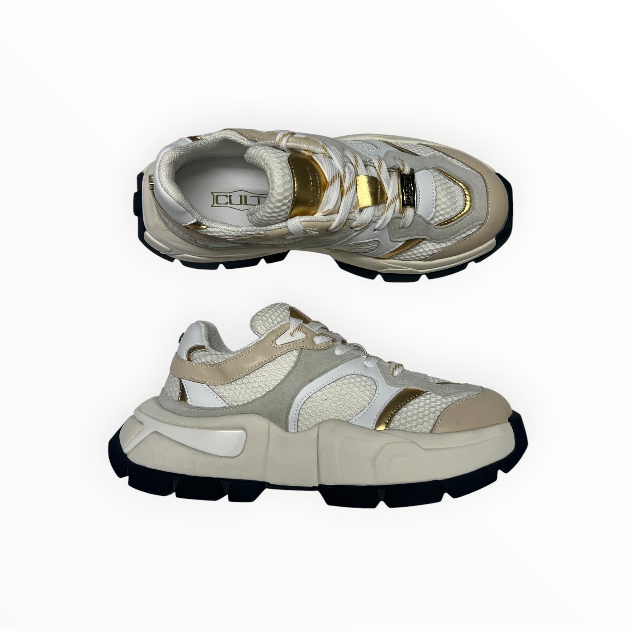 SNEAKERS DONNA “CULT” CLW445202 TAYLOR LOW PELLE BIANCO/BEIGE