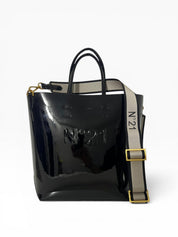 Borsa Donna "N°21" TOTE VERTICALE PELLE VERNICE NERO