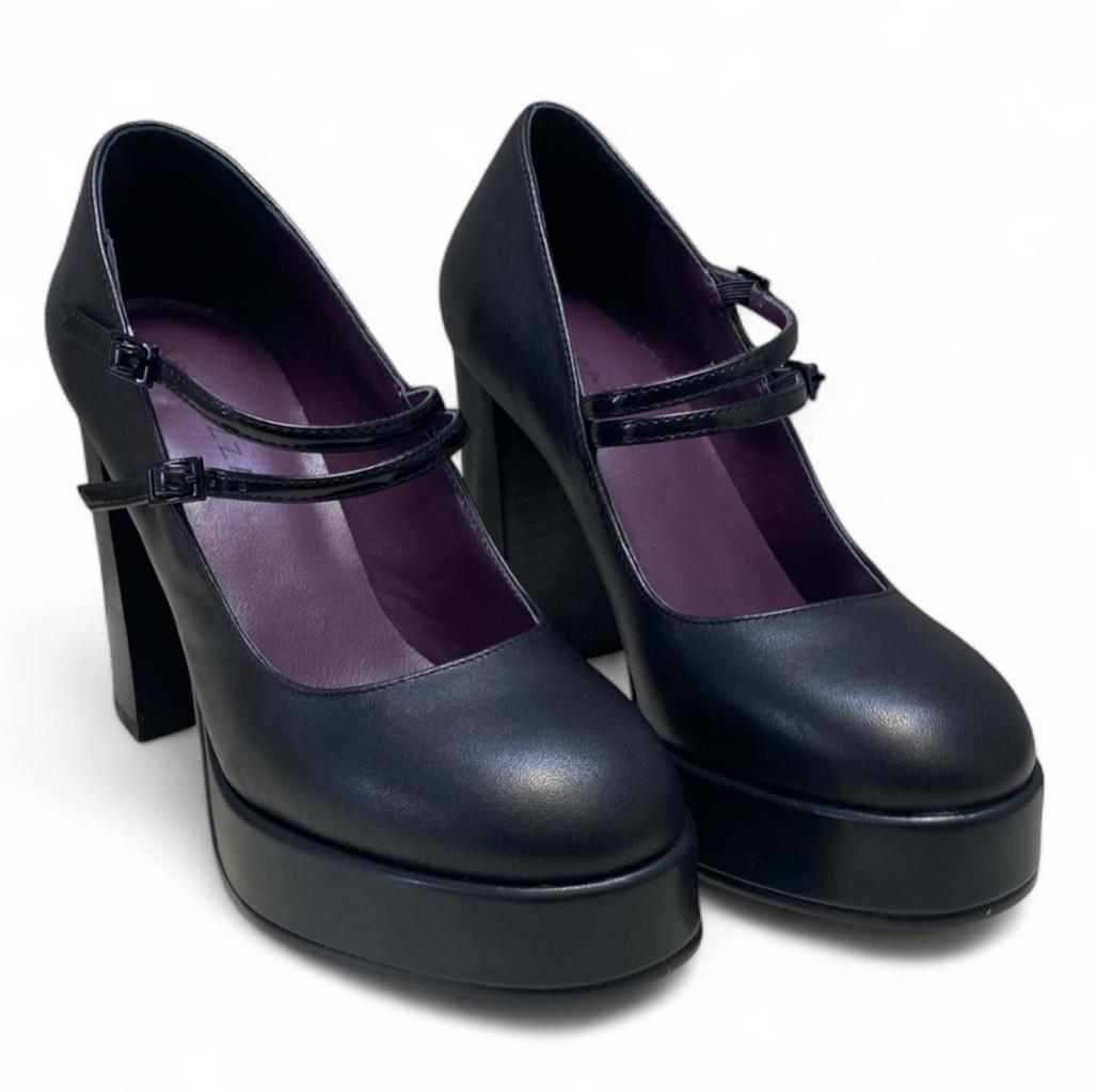 Décolleté Donna “APEPAZZA” F3TWIGGY01/LEA Teresa Pelle Nero