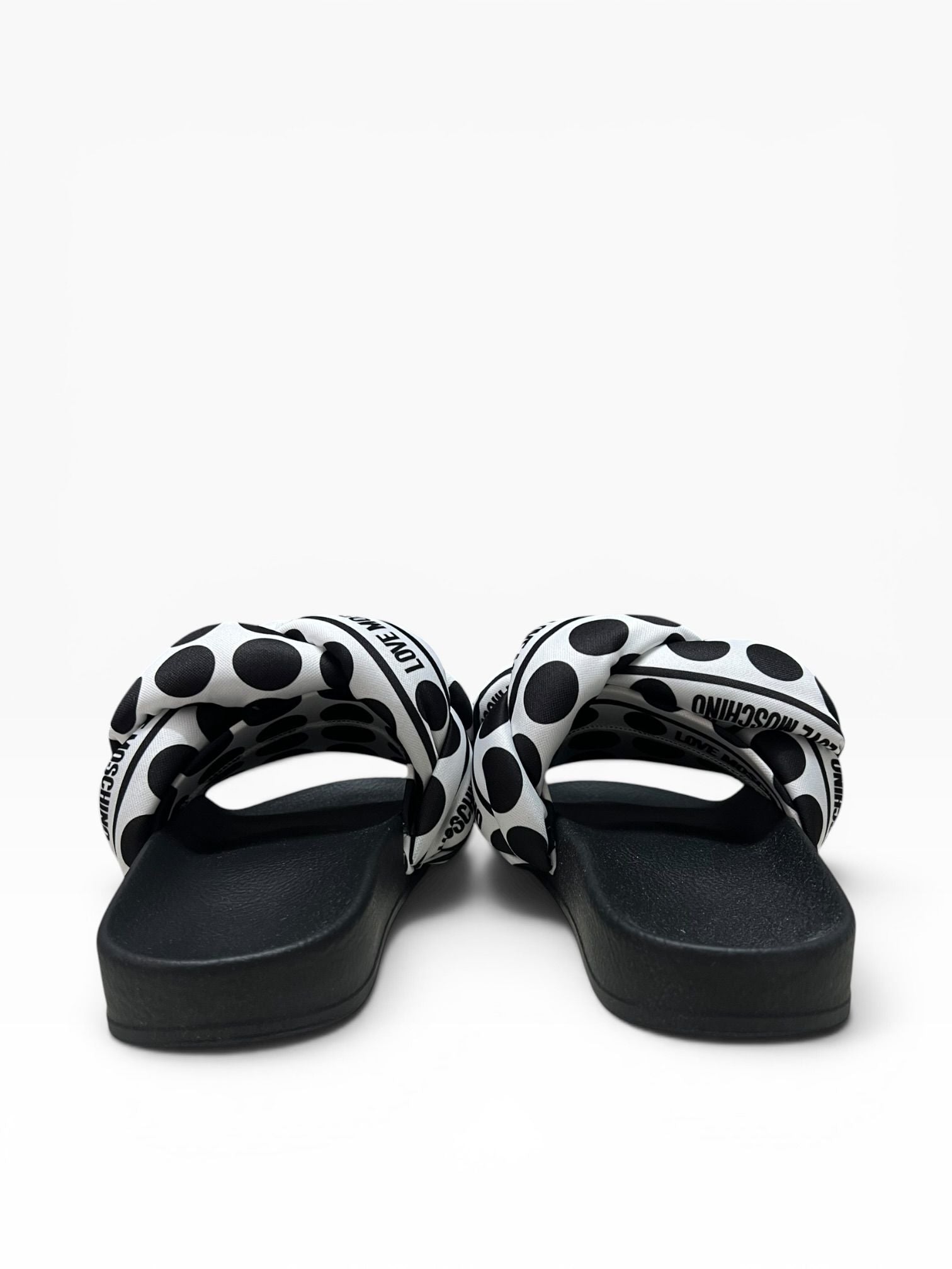 Sandali Ciabatte Donna "LOVE MOSCHINO" JA28272GOIIW010A Sabotd Pool 25 Foulard Bianco/Nero