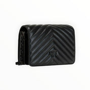 BORSA DONNA “PINKO ”LOVE CLICK MINI A0VM Z99B CHEVRON PELLE NERO