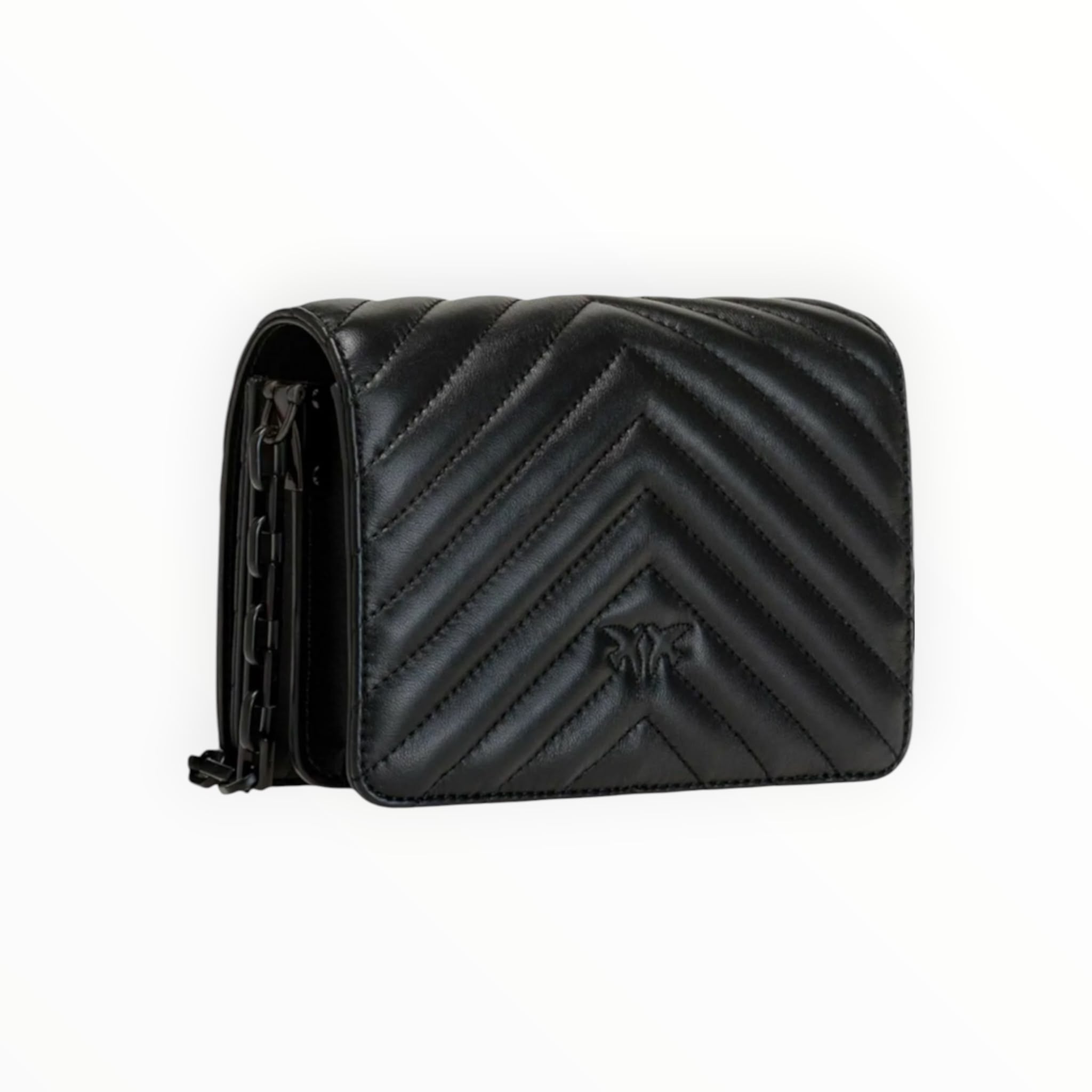 BORSA DONNA “PINKO ”LOVE CLICK MINI A0VM Z99B CHEVRON PELLE NERO